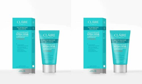 Claire Cosmetics Крем-уход Microbiome Balance Увлажняющий, для сухой и чувствительной кожи, 50 мл, 2 шт