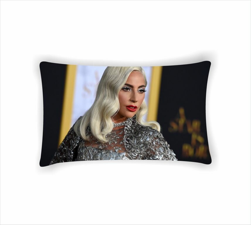 Подушка Леди Гага, Lady Gaga №2, С одной стороны