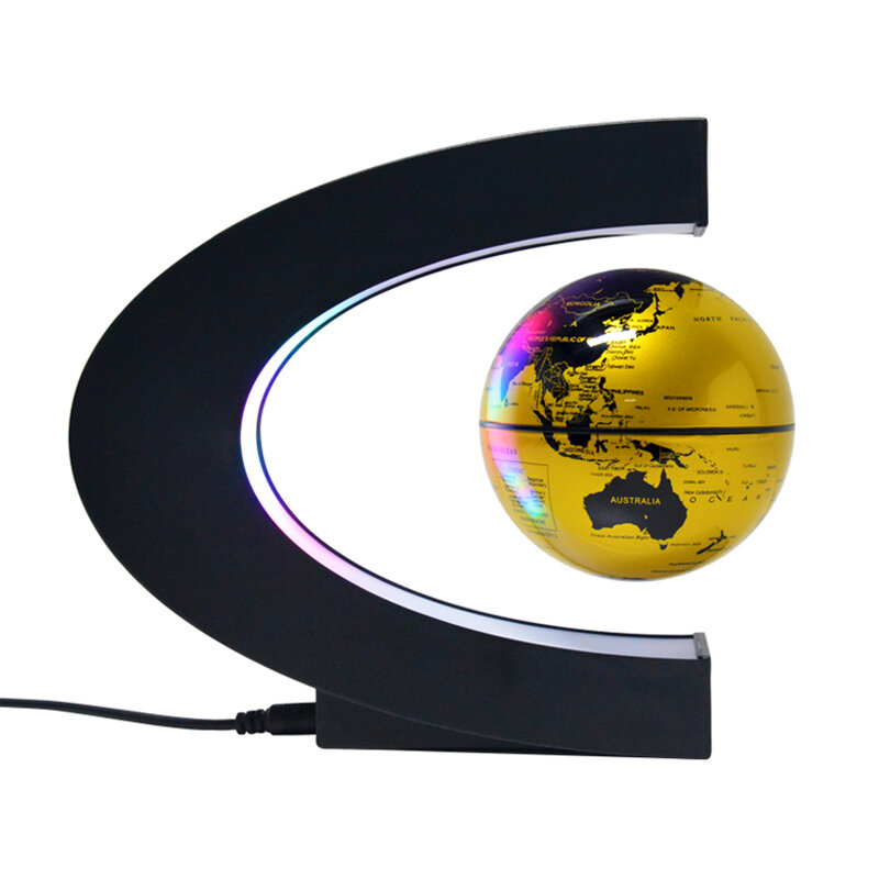 Глобус левитирующий (парящий) на подставке, с подсветкой, ночник, светильник декоративный