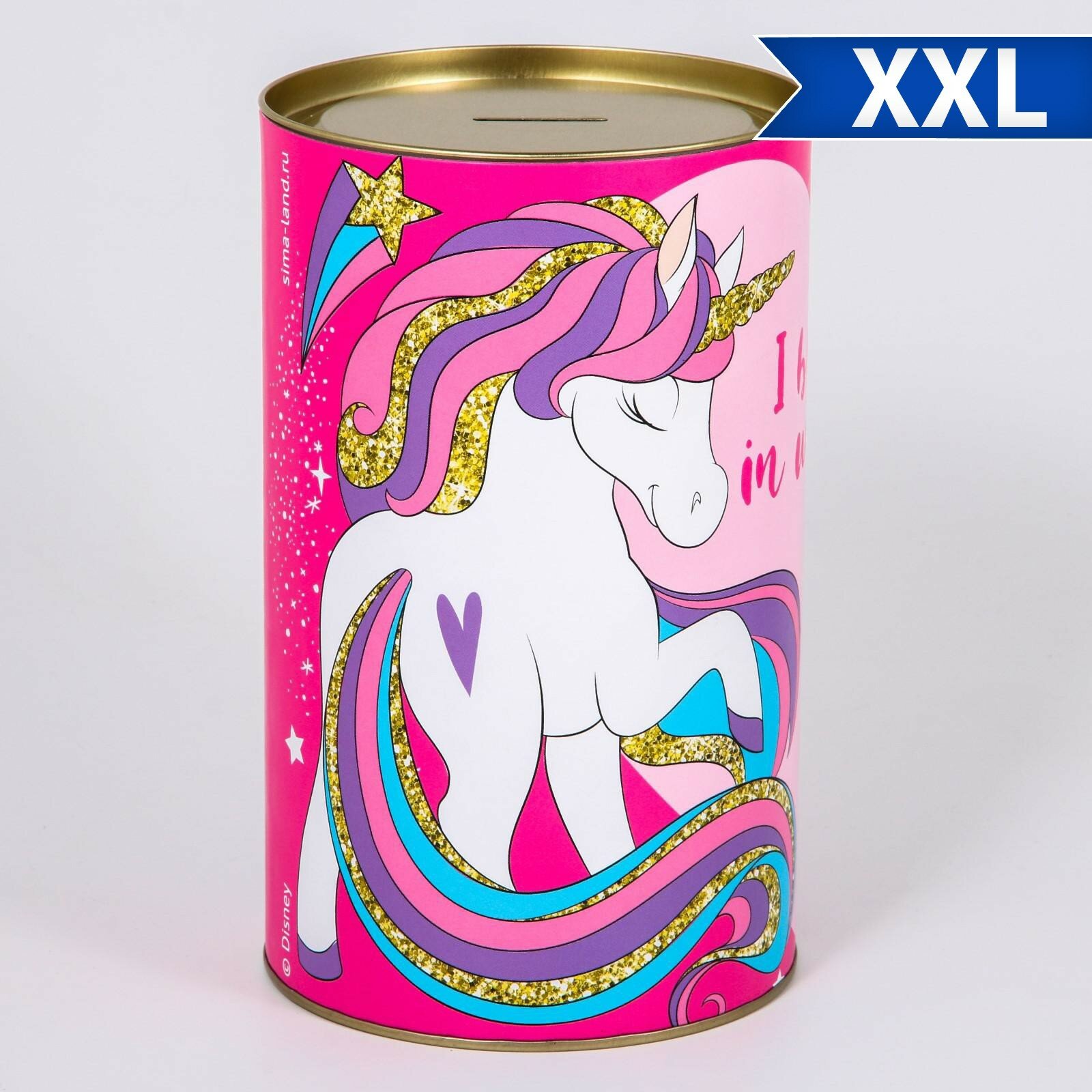 Копилка XXL "На приключения, развлечения и вкусняшки", Единорог. Минни Маус, 7036212