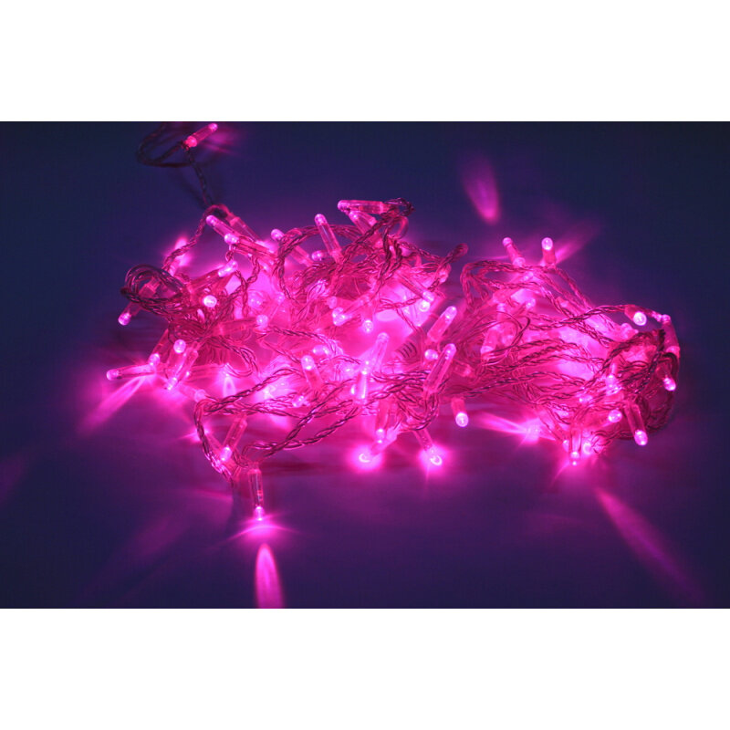 LED-PLS-100-10M-240V-P/C-W/O, розовый/прозр. провод, соед (без сил шнура) С колпачком NEW 2021