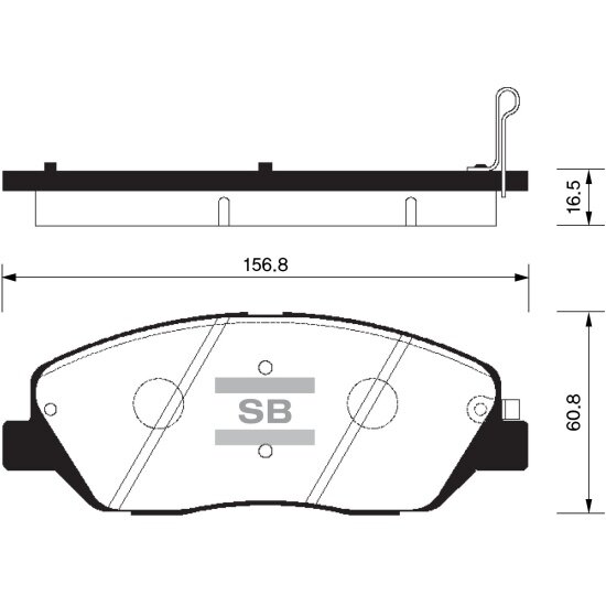 Колодки тормозные передние Sangsin Brake для Hyundai Santa Fe / Kia Sorento 09>, 4 шт