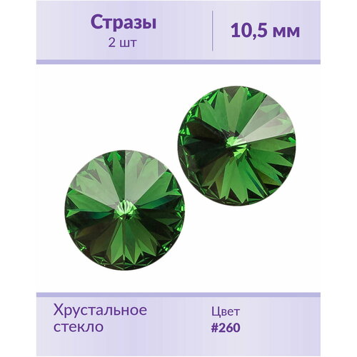 Swarovski Rivoli Dark Moss Green ss 47 (10,5 мм), 2 шт кроссовки puma pro mix unisex white dark green moss spring moss