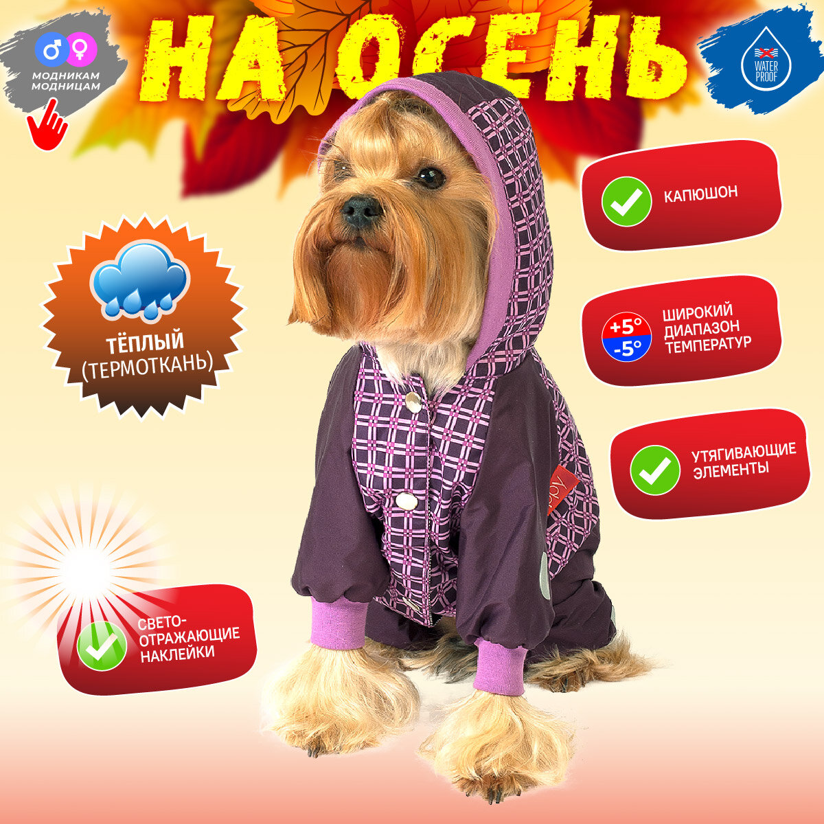 Комбинезон для собак мелких и средних пород Happy Puppy "Орнамент"