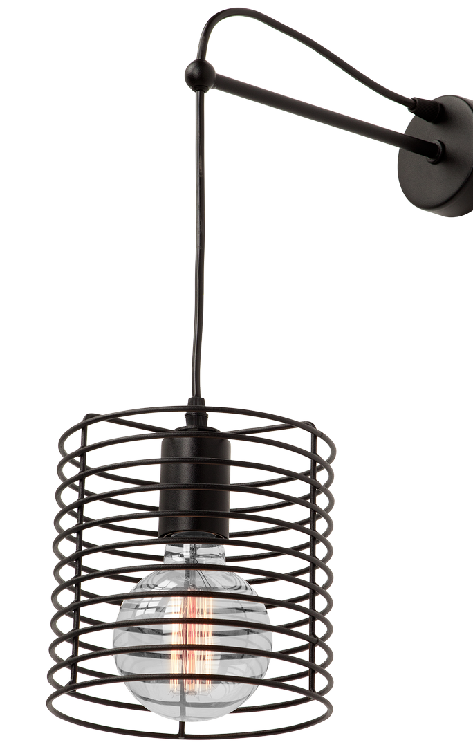 фото Настенный светильник бра Vitaluce Vakero black 1 лампа 3м² Е27 цвет черный матовый