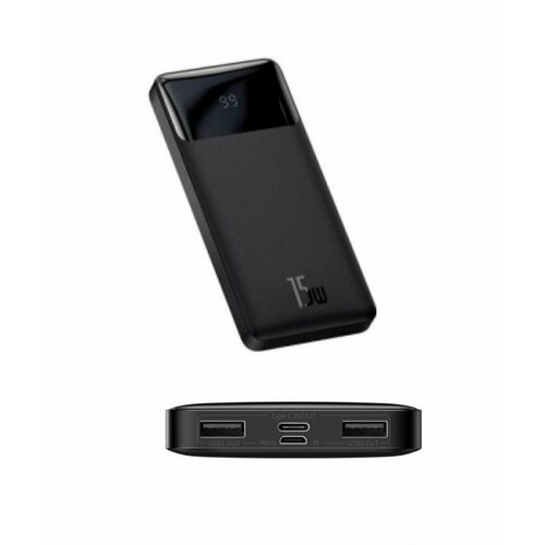Powerbank Внешний аккумулятор BASEUS Bipow Digital Display 15W 30A 10000 mAh черный 224900₽