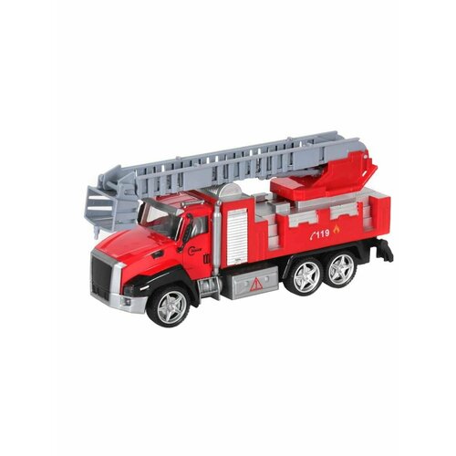 машинка пожарная красная 22 см 1 шт Машинка пожарная с лестницей, красная, 20 см, 1 шт