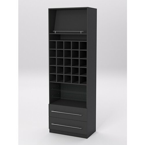 Шкаф для рубашек и галстуков 1 Черный 70 x 40 x 210 см 18536₽