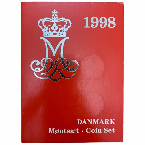 Дания, набор монет регулярного выпуска 25, 50 эре, 1, 2, 5, 10, 20 крон Danmark coinset 1998 г. 10 эре 1924 дания кристиан x