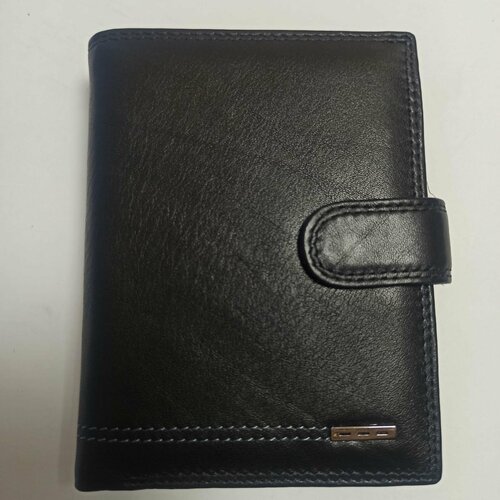 фото Кошелек портмоне, фактура матовая, тиснение, черный нет бренда