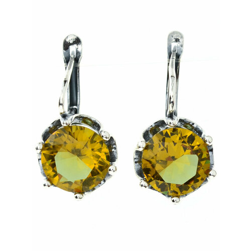 Серьги ФАБРИКА украшений Винтаж Дуо, султанит