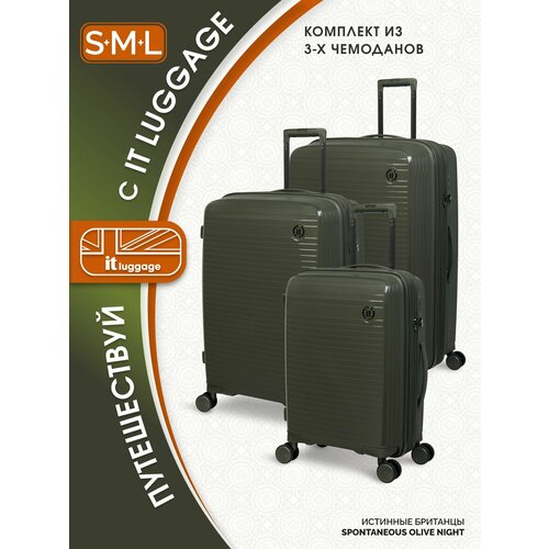 фото Комплект чемоданов it luggage, 161 л, размер xxl, зеленый