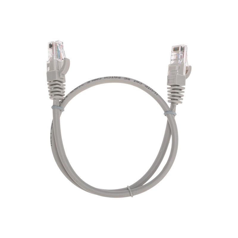 Патч-корд U/UTP, CAT 5e, RJ45-RJ45, 26AWG, LSZH, серый, 0,5м REXANT 1 шт арт. 02-0100-05