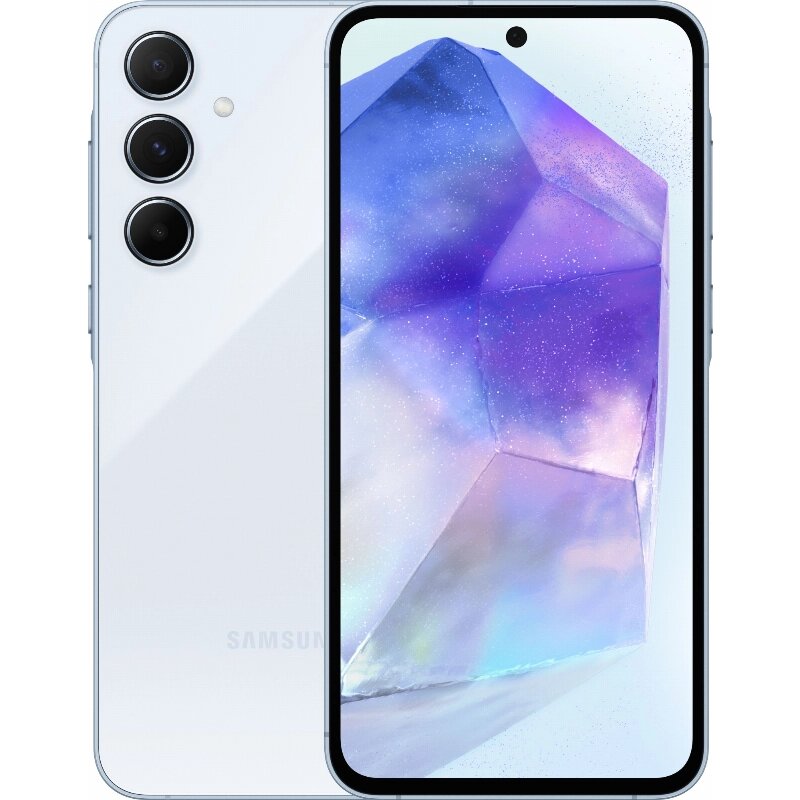 Смартфон Samsung Galaxy A55 5G, 8.256 Гб, Dual nano SIM + eSIM, Light blue , голубой