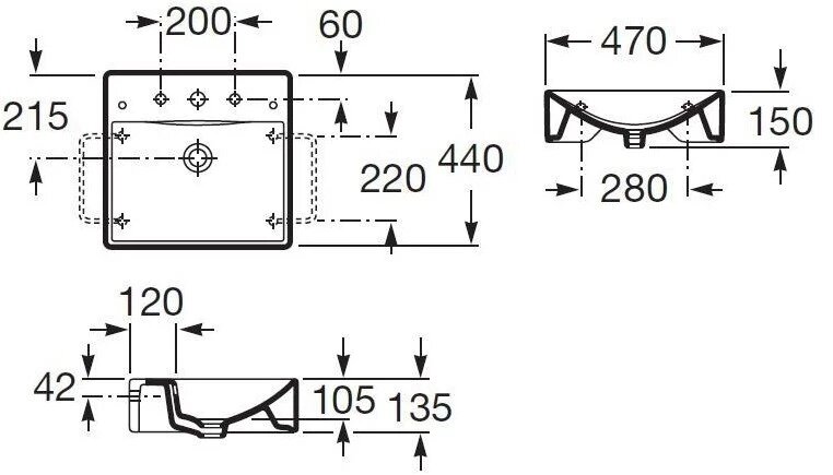 Раковина Roca 327111000 - фото №12