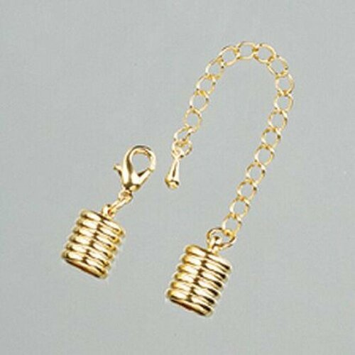 Застежка-карабин с цепочкой металлический золотистый тип спираль 8 мм 2186295 Efco 8 мм 539₽