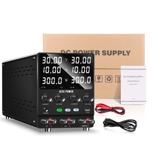 Лабораторный блок питания Nice Power SPS605-2KD двухканальный 60 В 5 А 300 Вт 24890₽