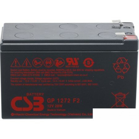 Аккумулятор для ИБП CSB Battery GP1272 28W F2 (12В/7.2 А·ч)