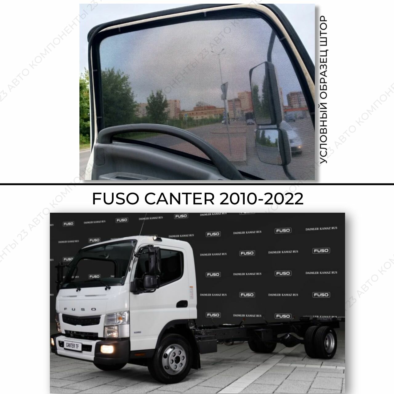 Каркасные шторки Mitsubishi Fuso Canter (FE85DH) 2010-2022 / Мицубиси Мицубиши Фусо кантер съёмная тонировка / автошторки / магнитные шторки