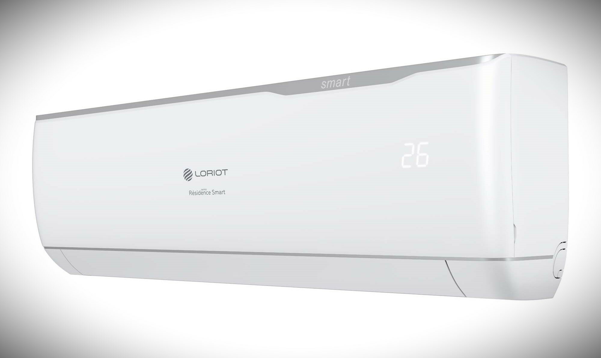 фото Сплит-система настенный домашний бытовой кондиционер Loriot серии Résidence Smart LAC-09AJ On Of. Площадь до 30. Возможна удалëнная регулировка с помощью Wi-fi/Вай-фай.