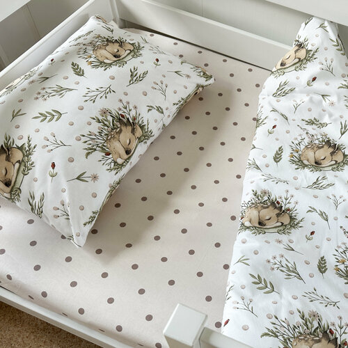 Комплект детского белья 160х80 см ТД-42 Постельное белье детское 80х160 с простыней на резинке 2050₽