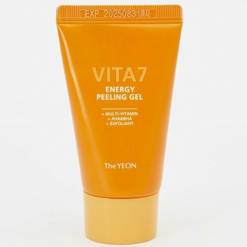 The Yeon Энергетический пилинг-гель скатка для лица, с AHA-BHA кислотами Vita7 Energy Peeling Gel 30 мл.