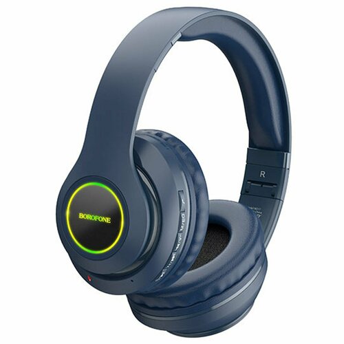 Наушники беспроводные Borofone BO17 bluetooth темно-синие 3808₽