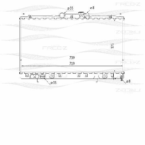 Радиатор Mitsubishi Galant 96-> KK0256 freez 1шт
