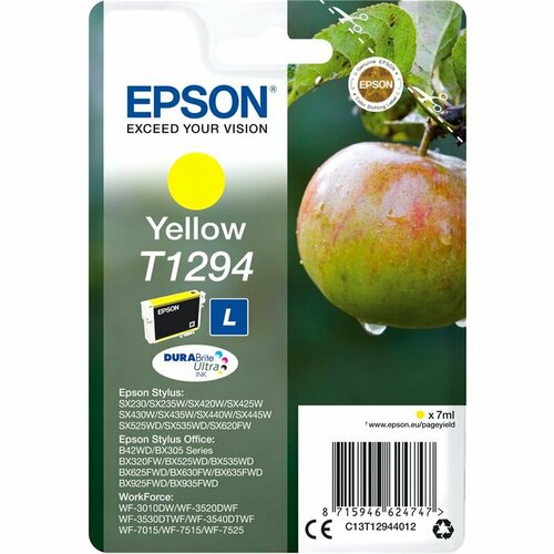 Картридж для струйного принтера EPSON T1294, Yellow (C13T12944012) картридж epson c13t12944012