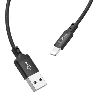 Кабель USB Hoco X14 Times speed Lightning, 2 м, черный