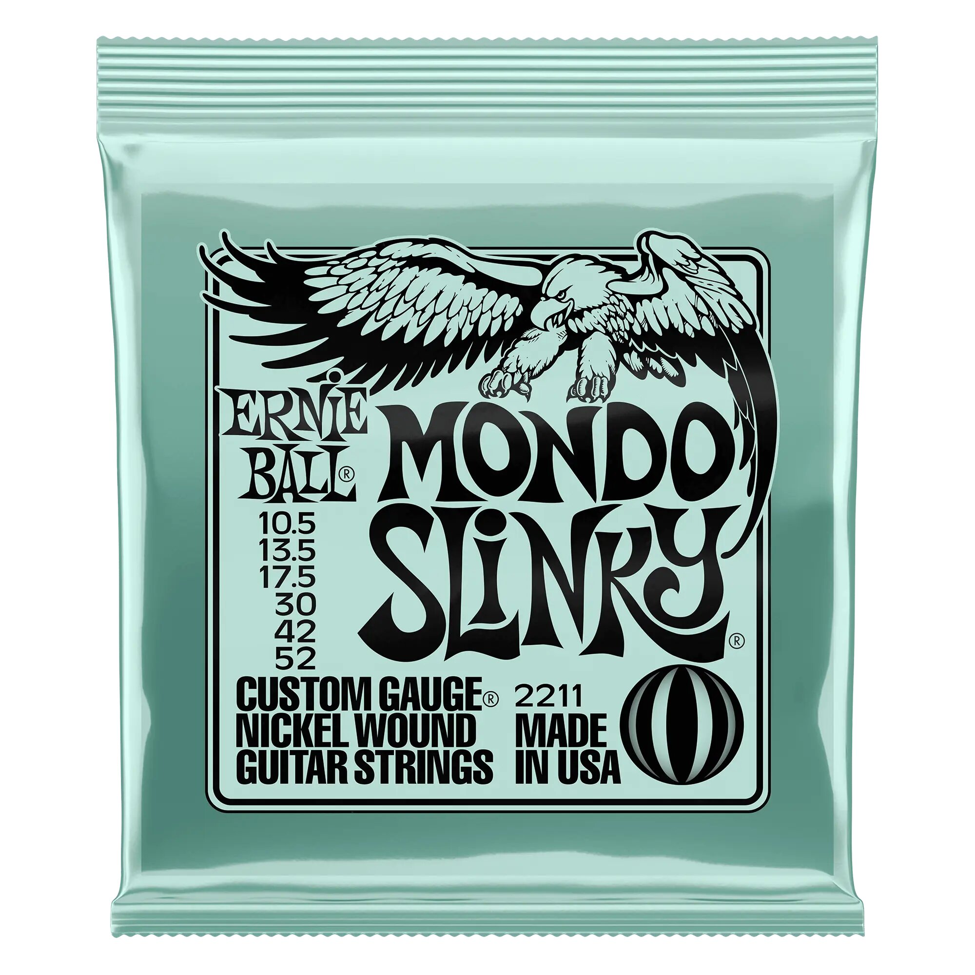 Струны для электрогитары Ernie Ball 2211 Nickel Wound Mondo 10.5-52, Ernie Ball (Эрни Бол)