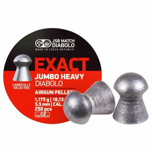 Пули JSB Exact Jumbo Heavy Diabolo 5,5 мм, 1,175 грамм, 250 штук