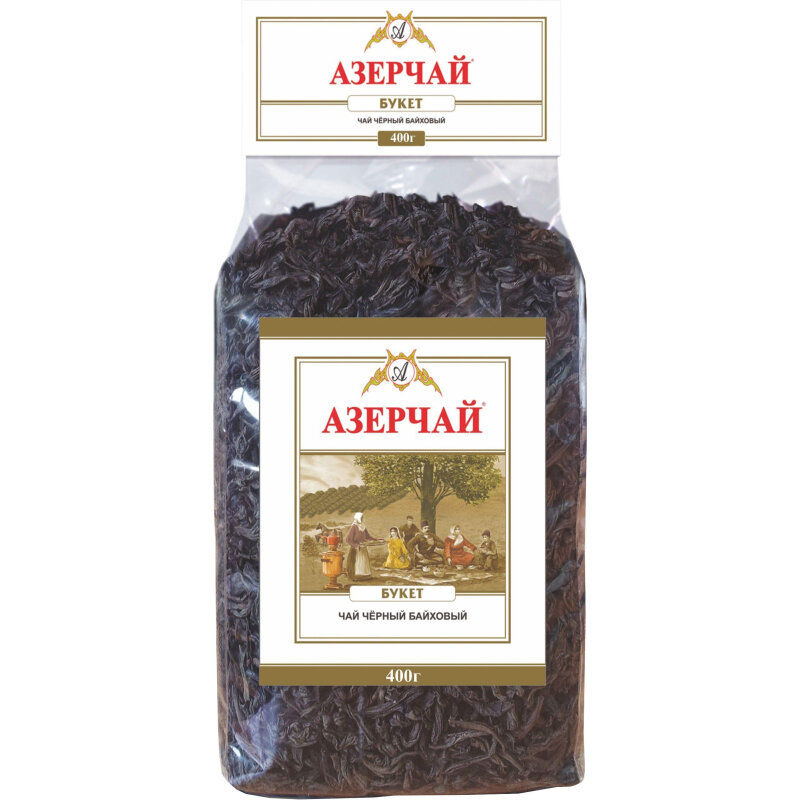Чай Азерчай, Букет, черный, крупнолистовой, 400 г, 2 шт.
