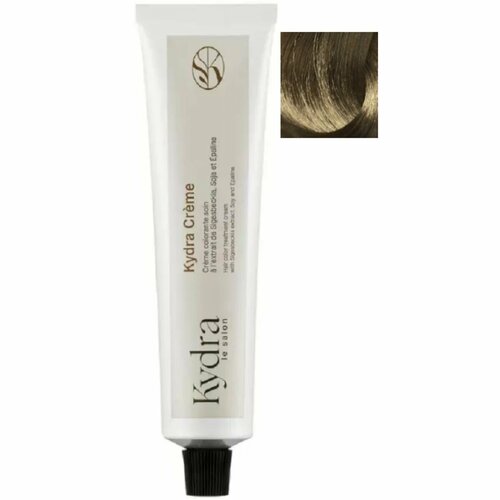 фото Kydra creme стойкая крем-краска для волос, 8/31 светло-золотистый пепельный блонд, 60 мл
