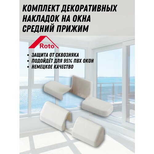 Комплект декоративных накладок на окна, средний прижим