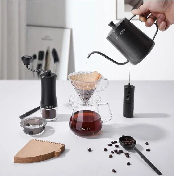 Изображение Подарочный набор для приготовления кофе Circle Joy Manual Coffee Maker Set 9 in 1