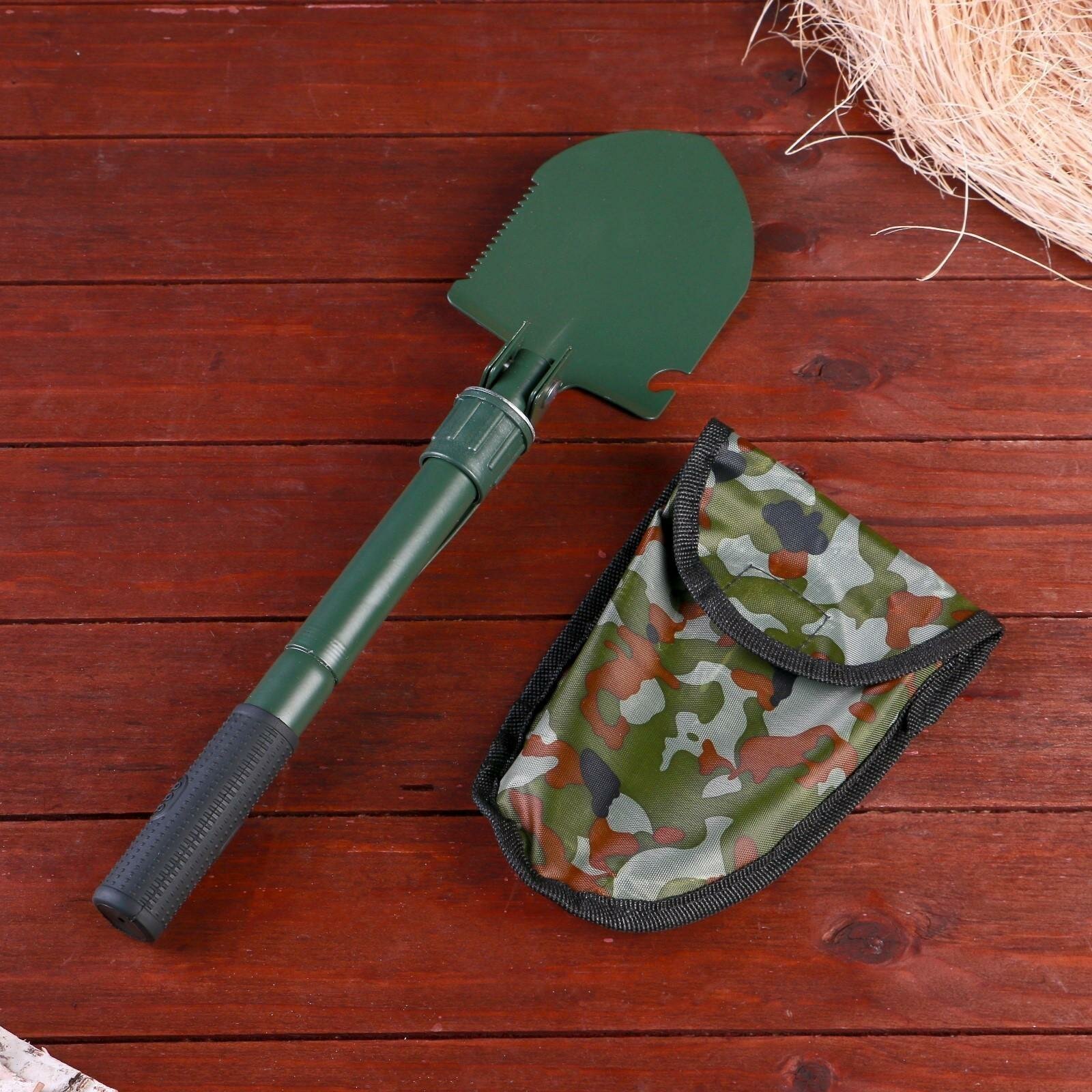 фото Лопата складная "Егерь" 4в1 в чехле, 41 см, оливковая