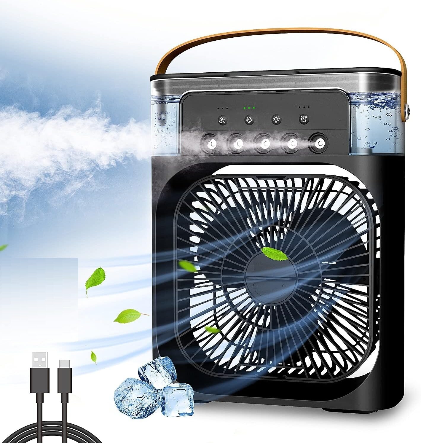 Настольный вентилятор увлажнитель мини-кондиционер Air Cooler Fan