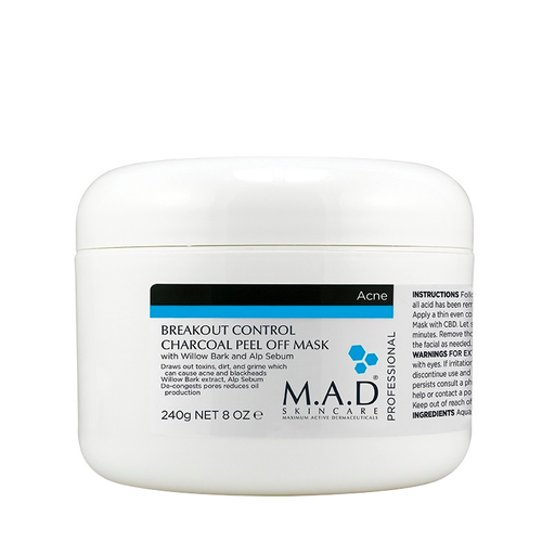Breakout Control Charcoal Black Peel Off Mask — Отшелушивающая маска-пленка PEEL OFF с углем 240 гр M. A. D Skincare