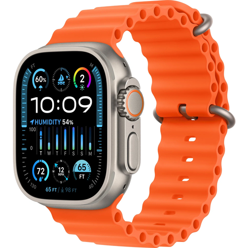 Умные часы Apple Watch Ultra 2 49 мм Titanium Case GPS Cellular Orange Ocean Band One Size 9288000₽