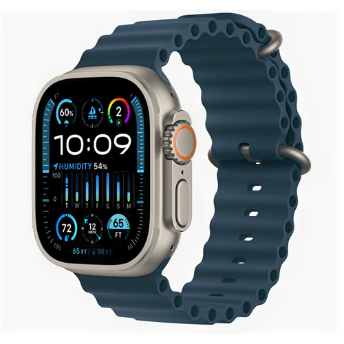 Умные часы Apple Watch Ultra 2 49 мм Titanium Case GPS Cellular Blue Ocean Band 8800000₽