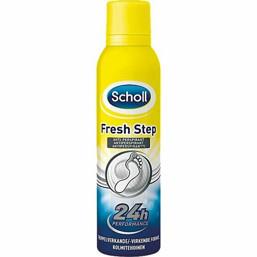 фото Scholl fresh step antiperspirant 24 часа антиперспирант-спрей освежающий спрей 150 мл (из финляндии)