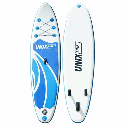 SUP-борд UNIX Line Blue Lagoon (320 см) сап-борд в рюкзаке, в комплекте весло, 3 плавника, насос с монометром