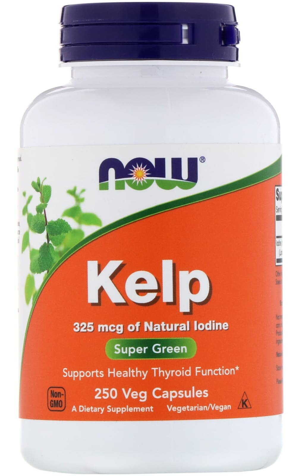 NOW Foods Kelp 325 mcg НАУ Бурая водоросль 325 мкг 250 капсул