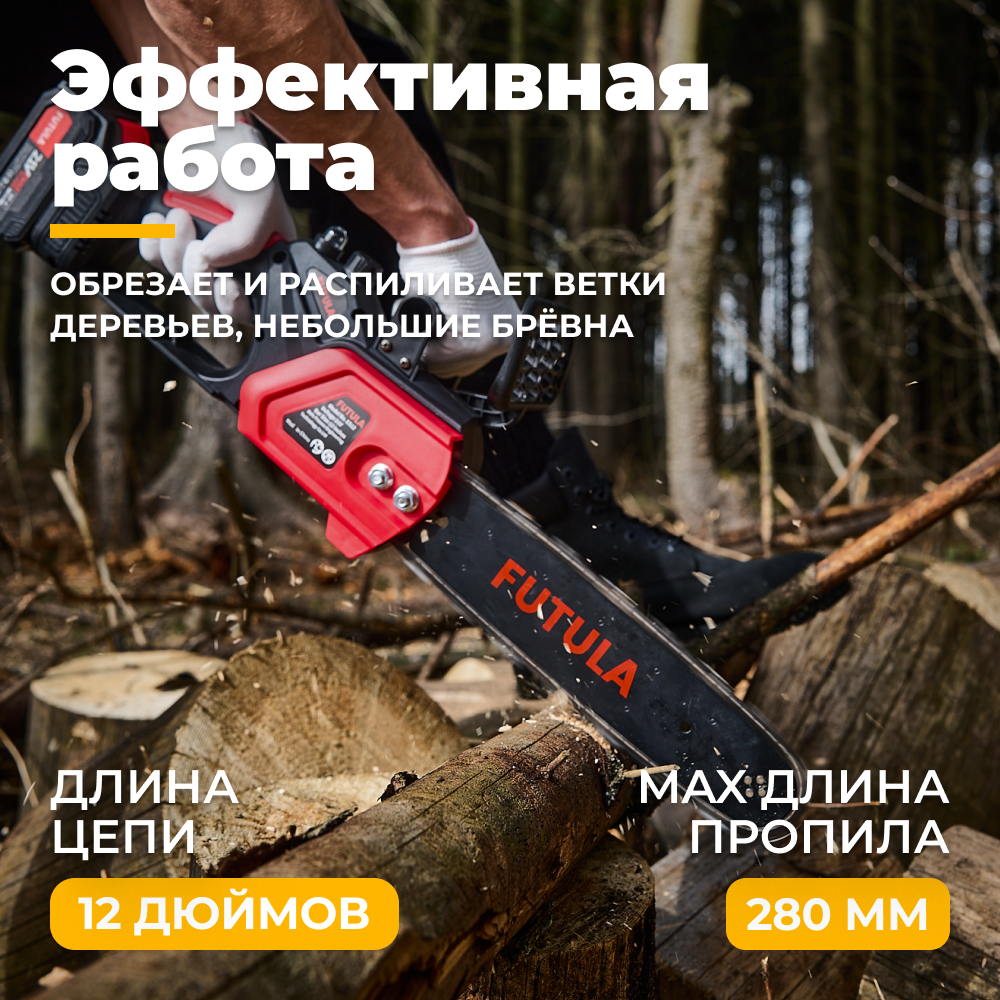Изображение Аккумуляторная Пила Futula ES12 красная, 700 Вт