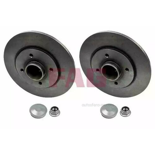 FAG 713531100 Диск тормозной со встроенной ступицей задн 2шт к-кт RENAULT CLIO IITHALIA 10-2015-19D 98-06 29230₽