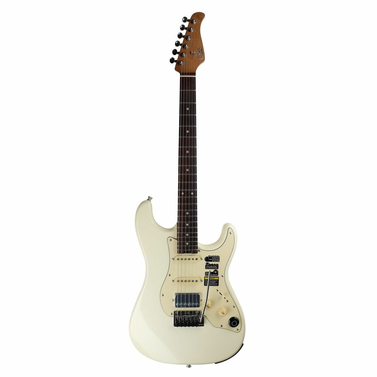 Электрогитара Mooer GTRS S800 White, со встроенным процессором, HSS, белый цвет