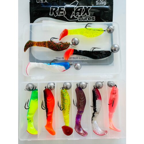 Набор оснащенных силиконовых приманок для рыбалки Relax