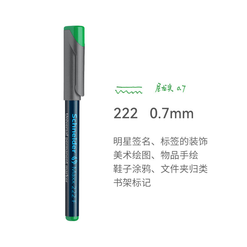 Ручка для компакт-дисков Schneider 220S, 222F, 224M, из прочной пленки, для ноутбука, цвет заправки 222F