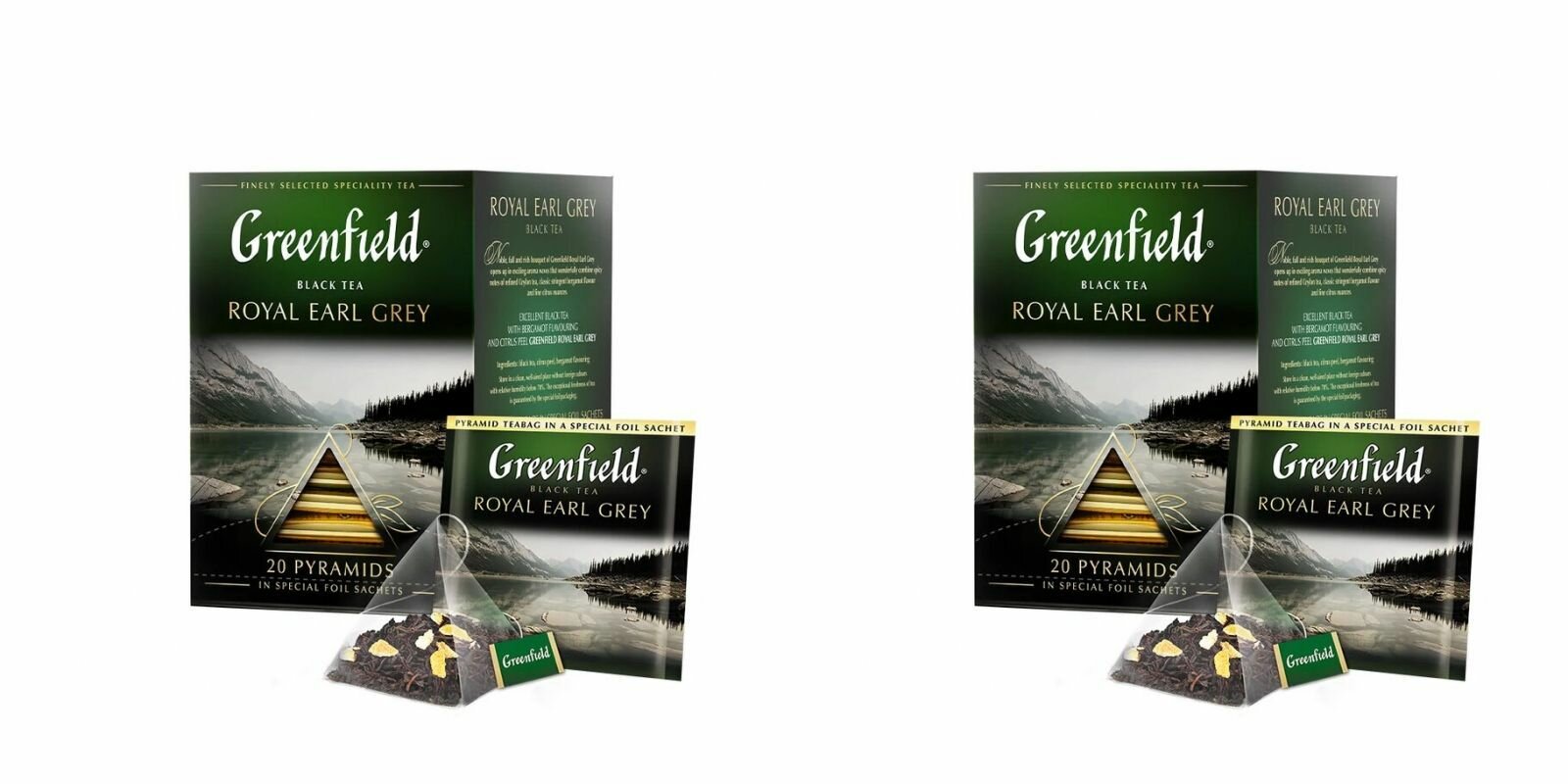 Greenfield Чай зелёный Milky Oolong, пирамидки, 20 шт по 1,8 г, 2 уп